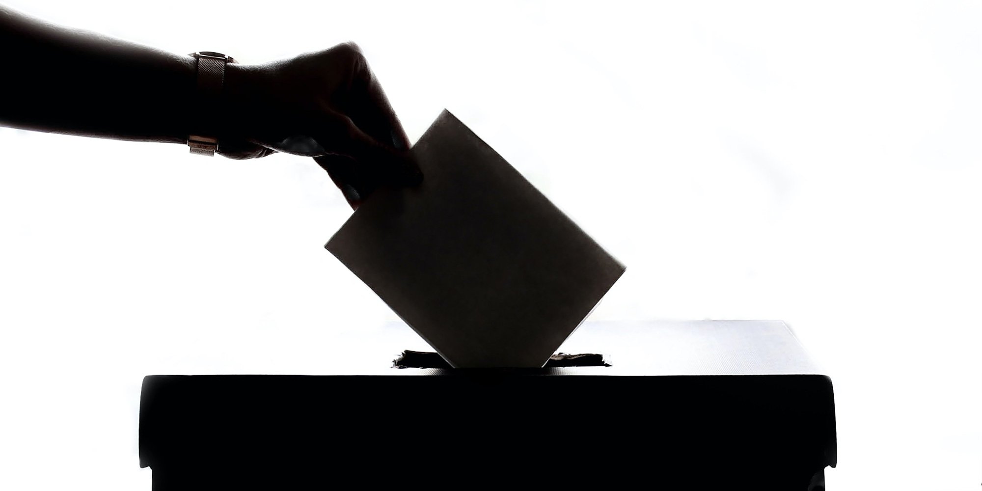 hand placing vote into voting box